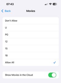 iPhone Movie Rating
